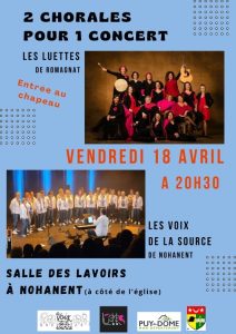 Concert les voix de la source @ Maison de la source