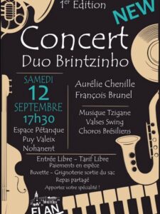 Concert Duo Brintzinho @ Nohanent Puy Valeix Espace pétanque